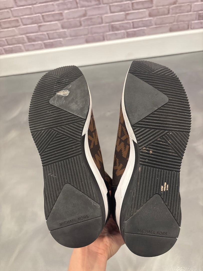Michael Kors Sneakers, Brown monogram, 8, Used - Good