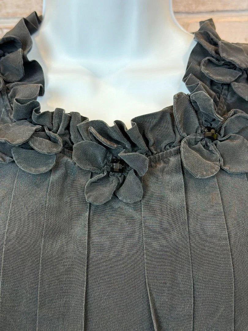 Kate Spade Top - Shirt – (See Damage) Kate Spade Silk Shirt, Black, XS, Used - Fair