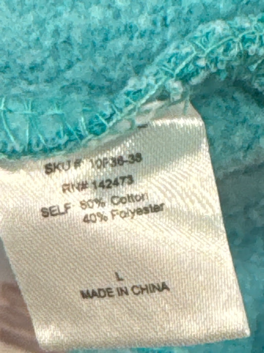 Grace & Lace sweater, Turquoise, Large, New With Tags