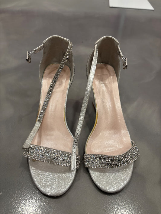 DB studio Heels, Silver, 7, Used - Good