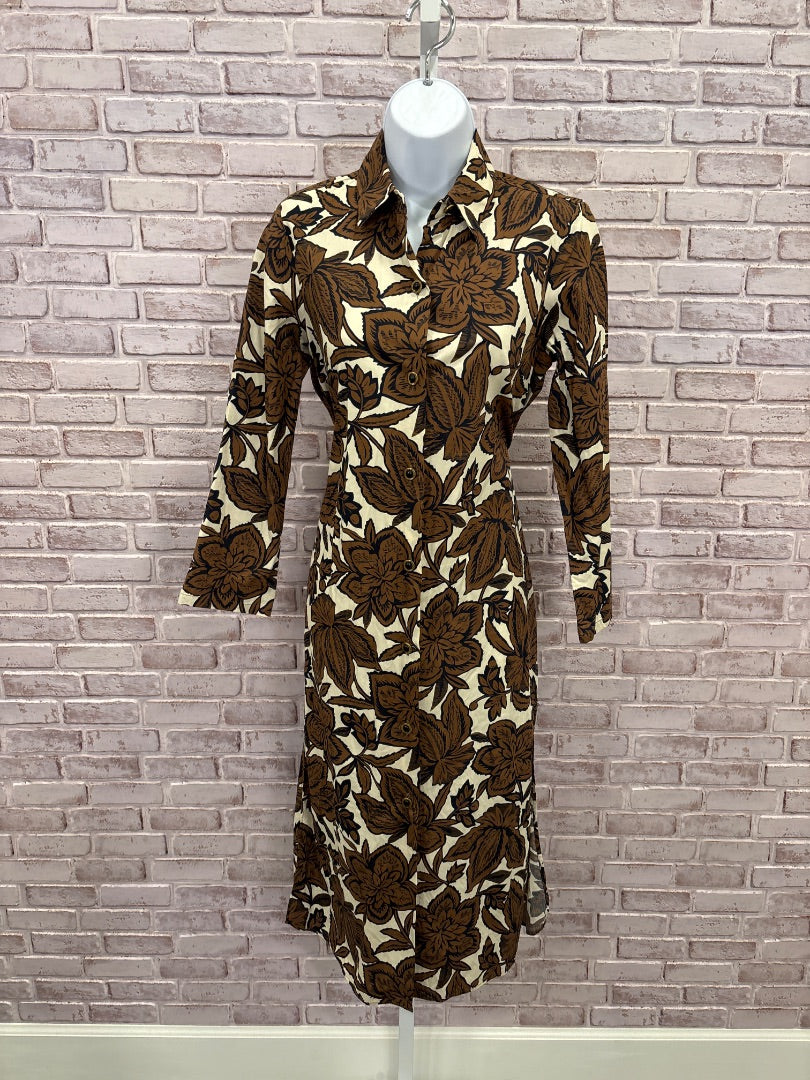 Zara Dress, Brown/white, XS, Used - Good