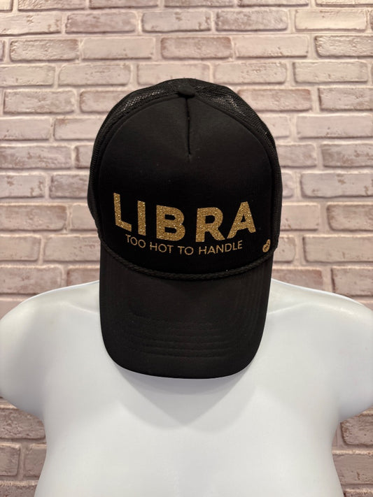 Mother Trucker “Libra Too Hot To Handle” Baseball cap, Black, One Size, Used - Good