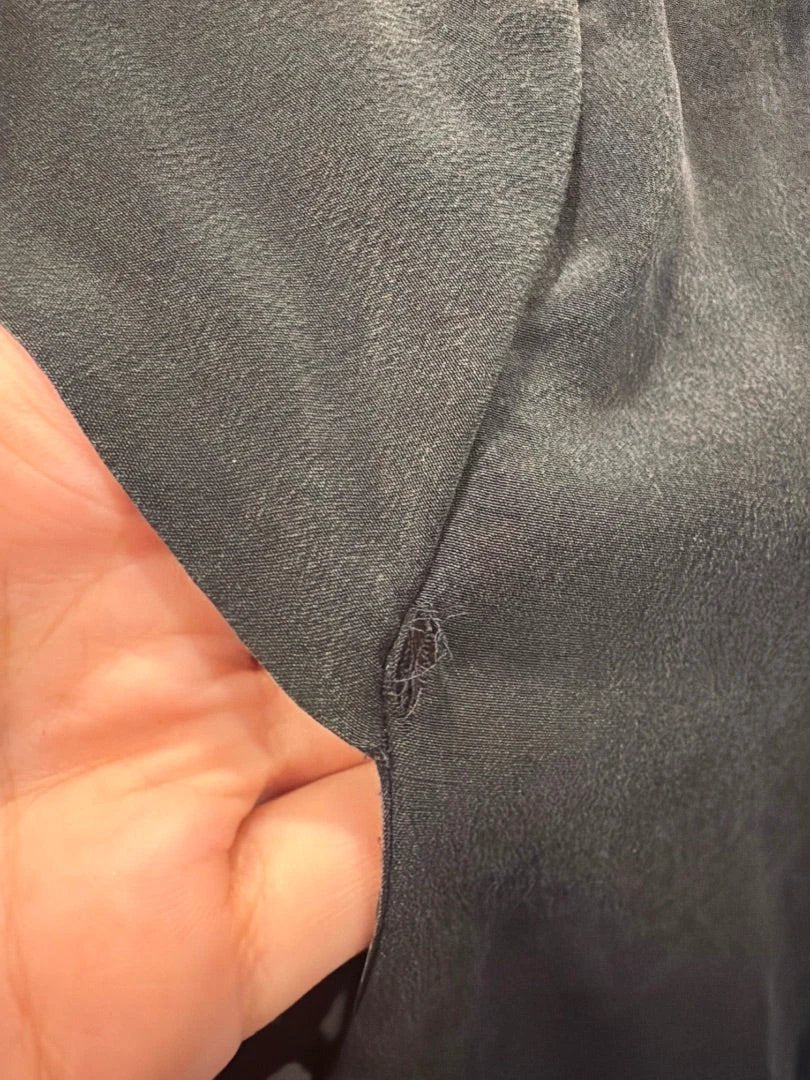 Kate Spade Top - Shirt – (See Damage) Kate Spade Silk Shirt, Black, XS, Used - Fair