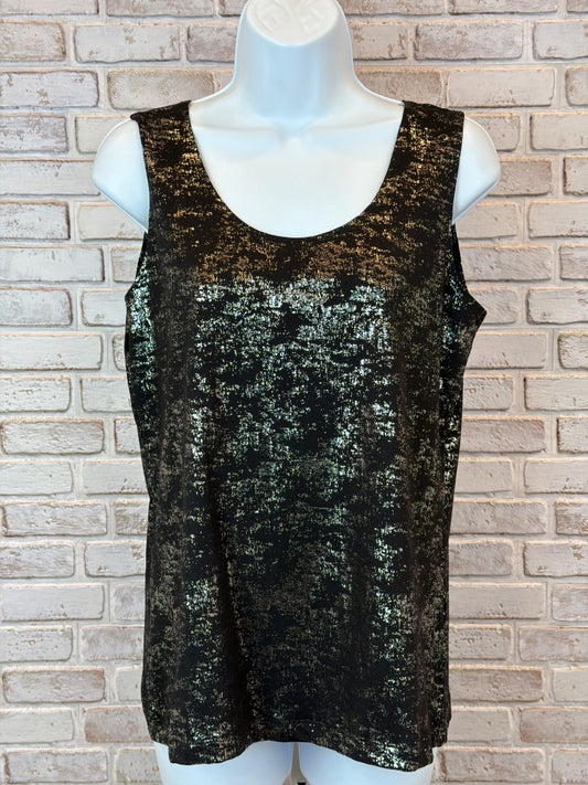 Chicos Tank – Black/Silver, Size Medium – Excellent Condition