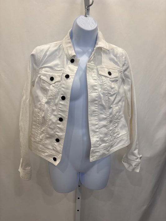 Talbots Jacket, White denim, Small