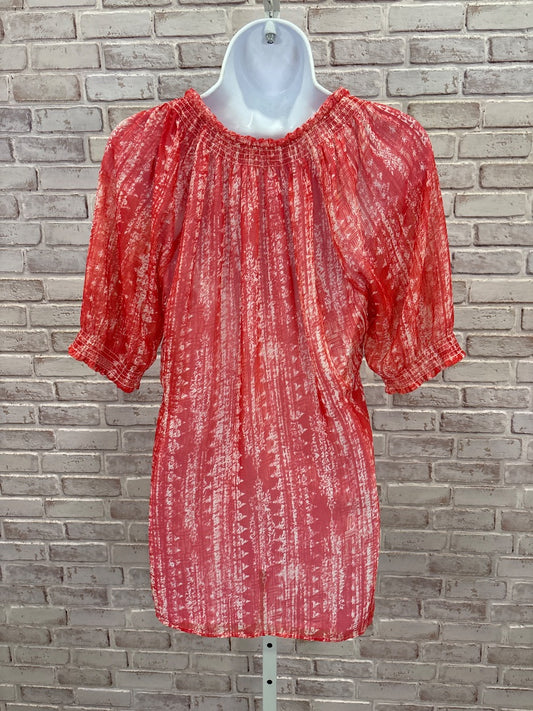 Chicos Shirt, Red multi, 0, Used - Good