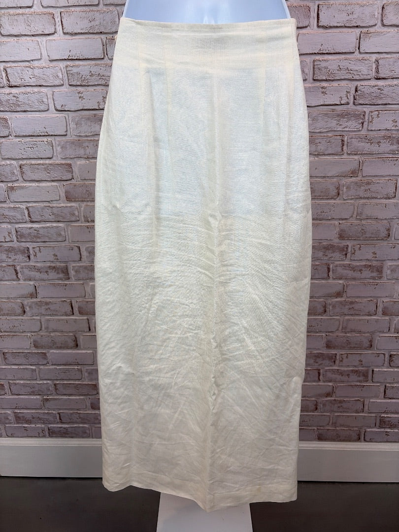 Talbots Irish Linen Skirt, White, Small, Used - Excellent