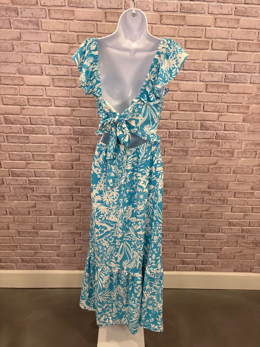 Love & peace Dress, Blue multi, Medium, Used - Good