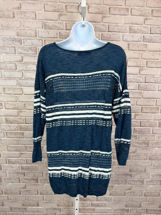 August Silk Sweater, blue/white, Large, Used - Good