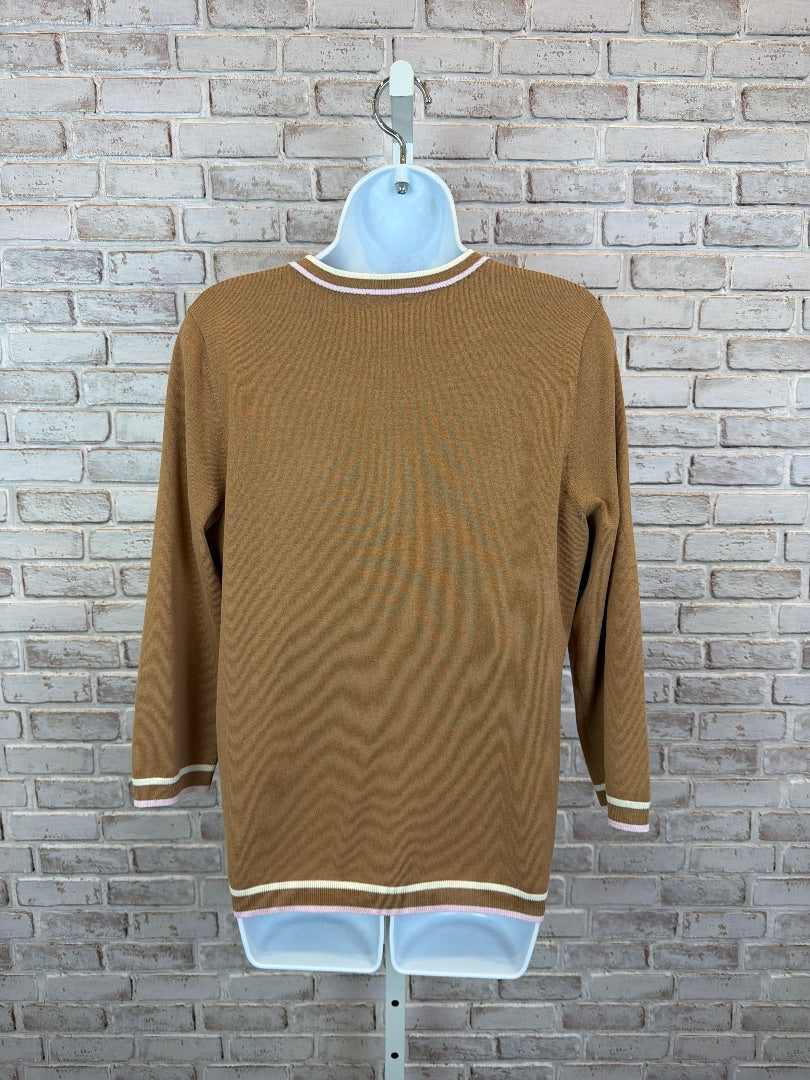 Talbots Cardigan, Tan multi, Large, Used - Good