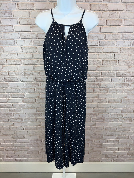 London Times Jumpsuits, Navy/white polka dots, 6, Used - Good