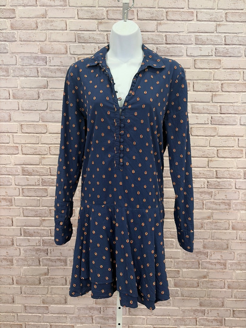 10 Crosby Derek Lam Dress, Navy multi, 12, Used - Good