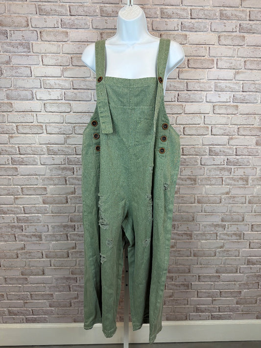 Easel Overalls, Green, Small, New With Tags