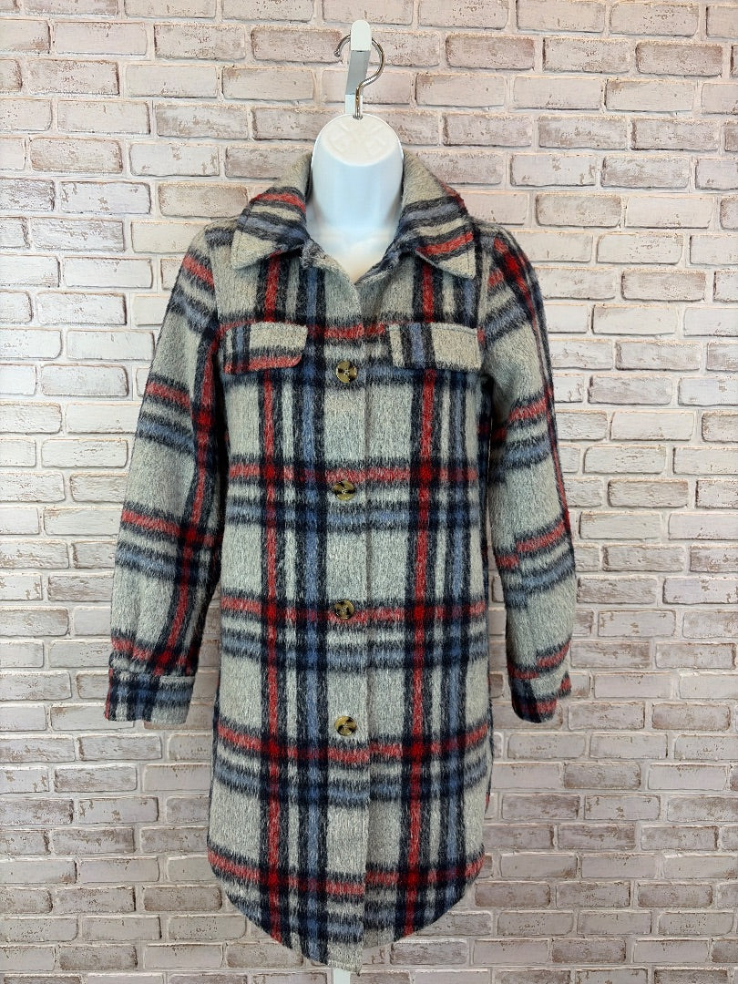Coffee Shop Jacket, Multi plaid, XXS, Used - Good