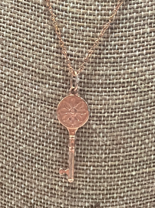 Tiffany & Co Key 925 Sterling Necklace, Rose gold, One Size, Used - Excellent
