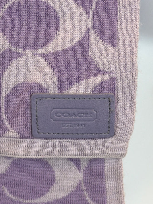Coach Scarf, Purple, One Size, Used - Fair