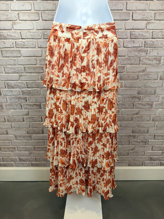 Antonio Melani Skirt, Orange/white, 14, Used - Excellent