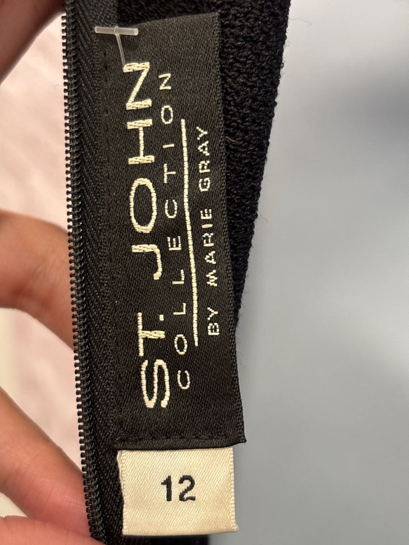 St John Dress, Black, 12, Used - Good