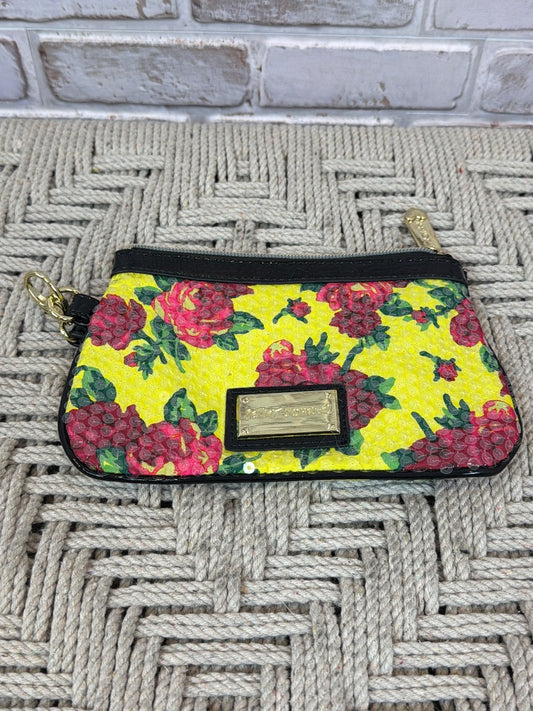 Betsy Johnson Wallet, yellow/pink, One Size, Used - Good