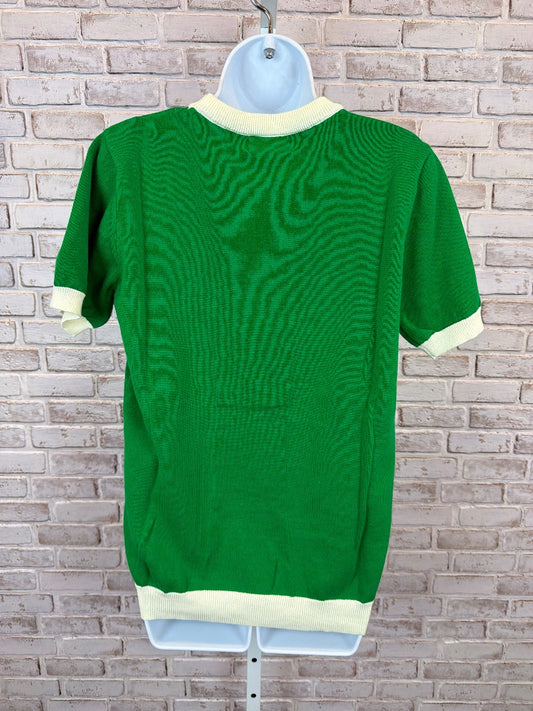 Oxknit “Good Times” Sweater, Green/white, Small, Used - Excellent