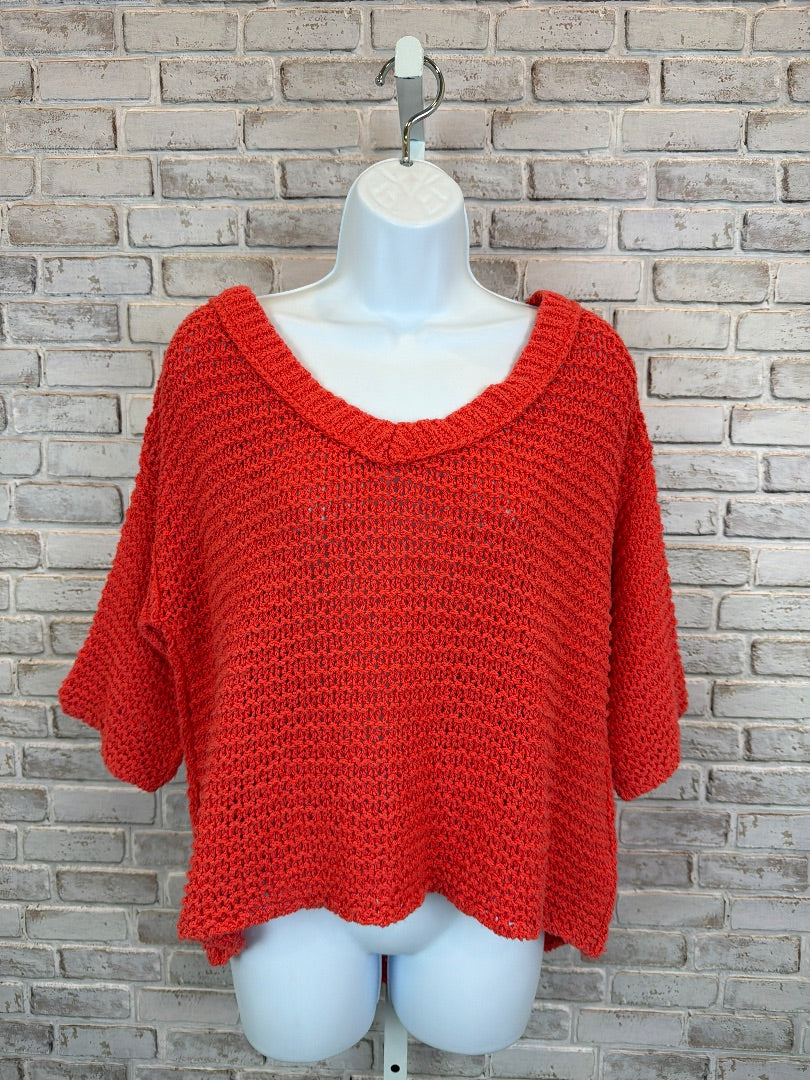 Free People Sweater, Coral, XS, Used - Excellent