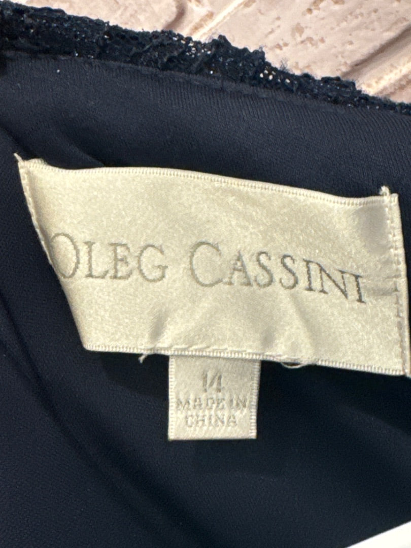 Oleg Cassini Dress, Navy, XL/14, New With Tags