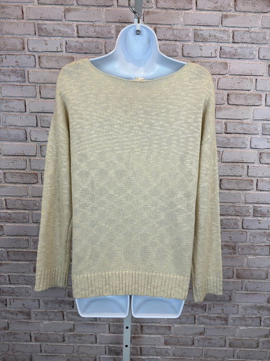 Hem & thread “Weekend” Sweater, Beige/blue, Small, Used - Excellent