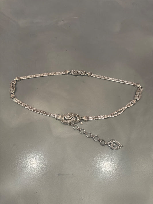 Brighton Belt, Silver, One Size, Used - Good
