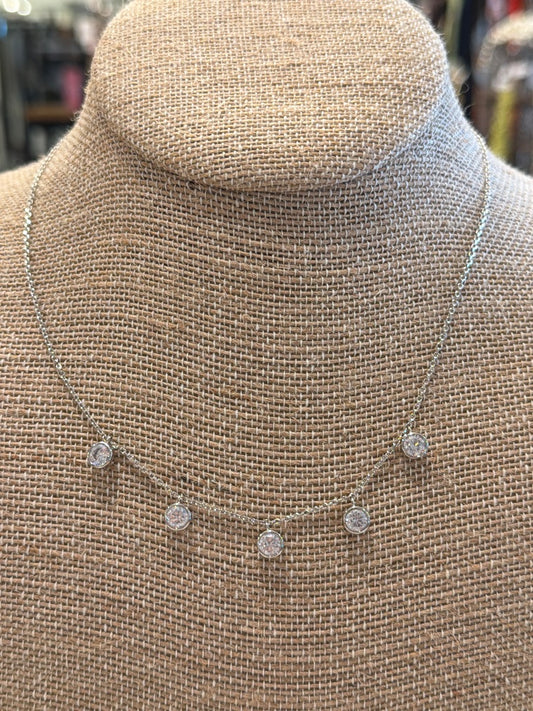 Melinda maria Necklace, Silver, One Size, Used - Excellent