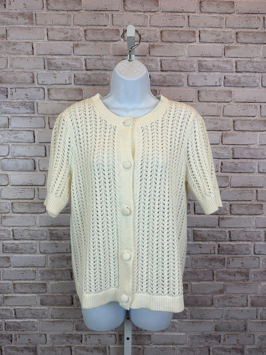 Cabi Cardigan, White, Medium, Used - Good