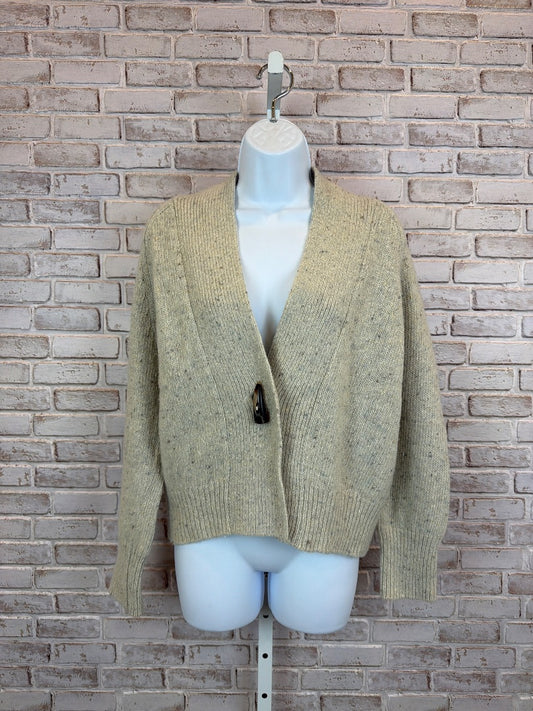 Flaherty Wool Blend Cardigan, Beige multi, Medium, Used - Excellent