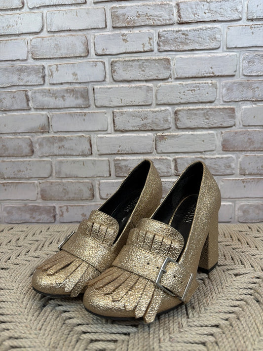 Kenneth Cole Reaction Loafer heels, Gold, 7.5, Used - Good