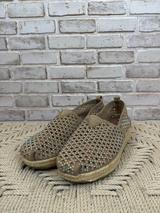 Bobs Slip ons, Taupe, 7, Used - Good