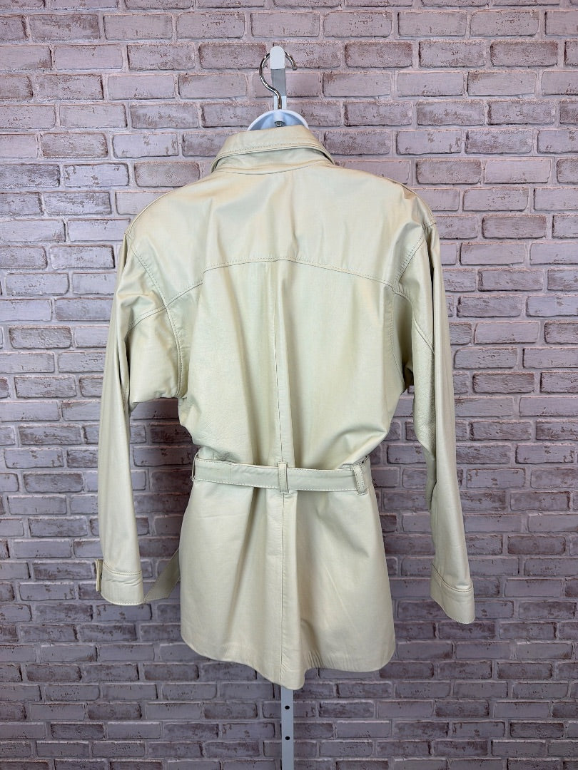 Gaby’s Leather Factory Jacket, White, Large, Used - Good