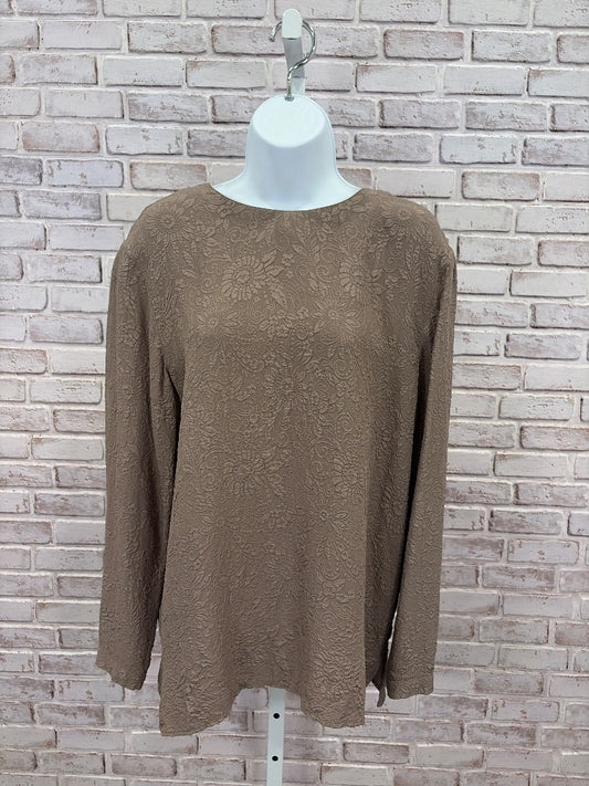 Rafaella Shirt, Brown, Medium, Used - Good