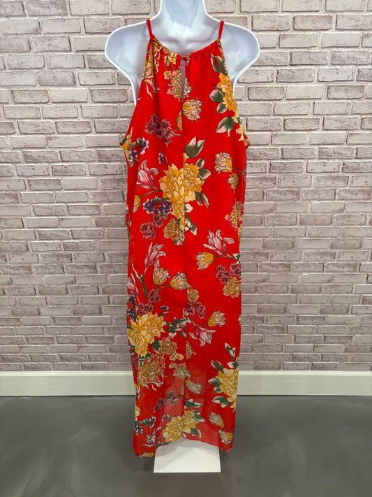 Mlle gabrielle Dress, Red floral, XL, Used - Good