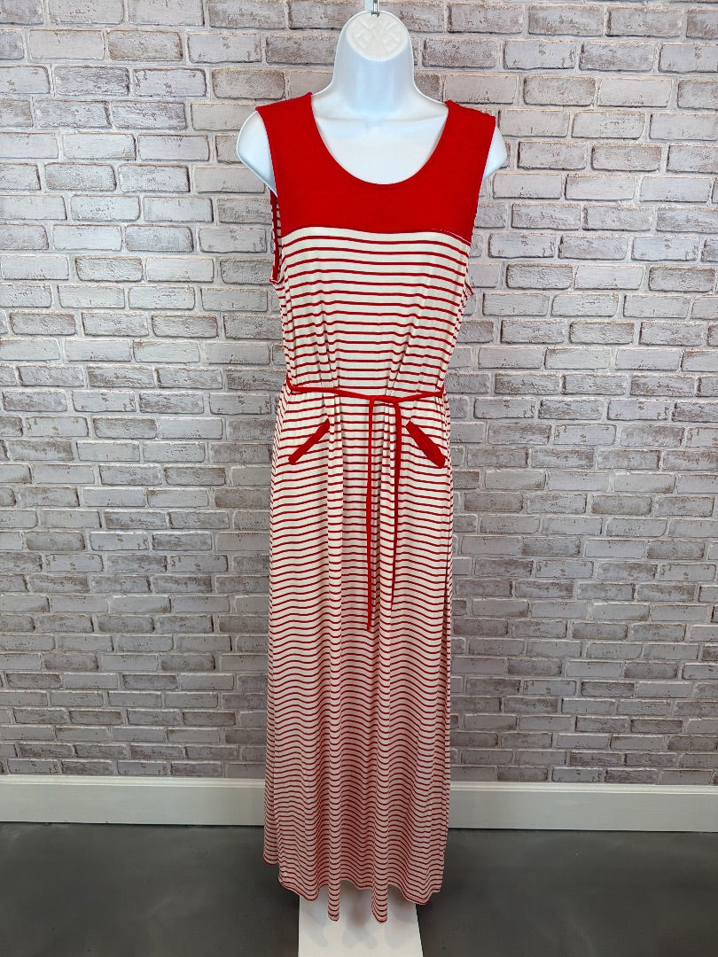 Downeast Dress, Red/white stripes, Large, Used - Good