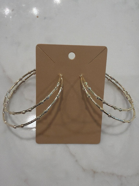 Various Earrings, Gold, One Size, Used - Excellent