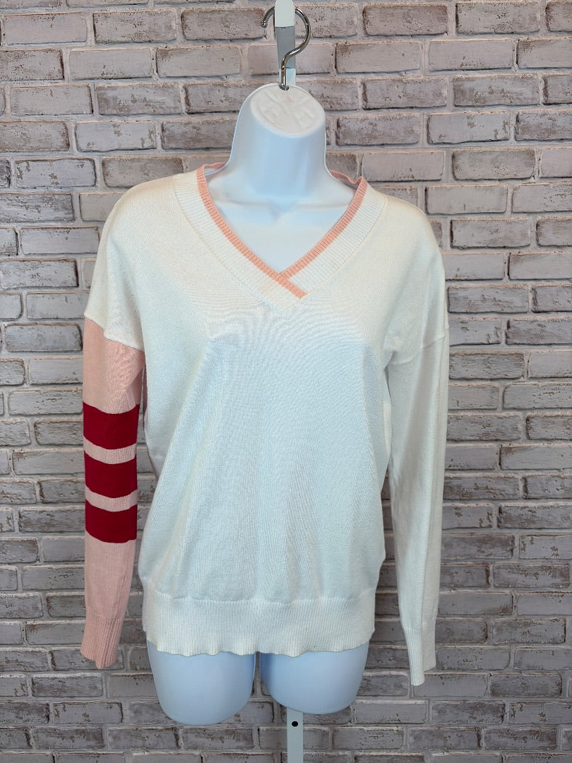 GG Blue Sweater, White/pink/red, XS, Used - Good