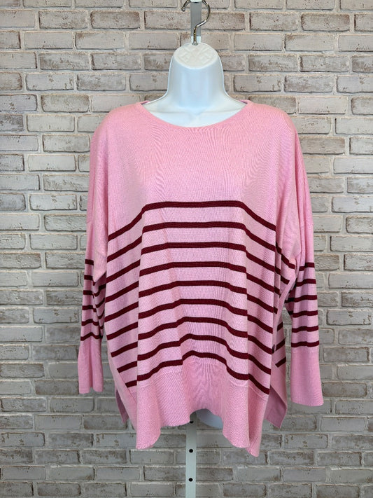 Mersea Sweater, Pink multi stripes, One Size, Used - Excellent