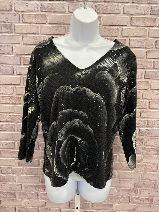JKLA Shirt, Black multi, Large, Used - Good