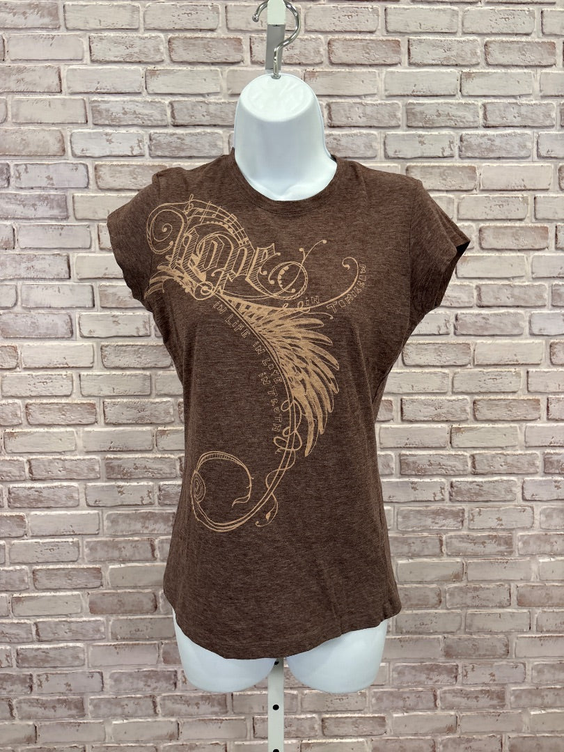 Jedidiah Tee shirt, Brown multi, Large, Used - Good