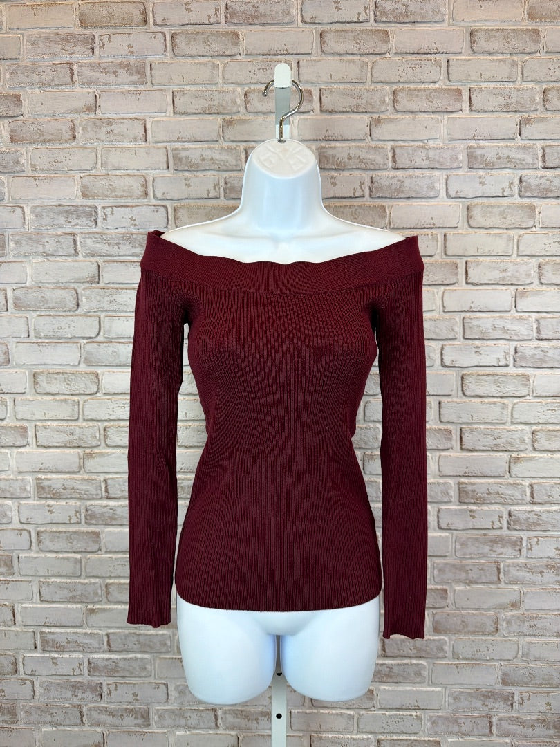 Guess Shirt, Burgundy, Small, Used - Good