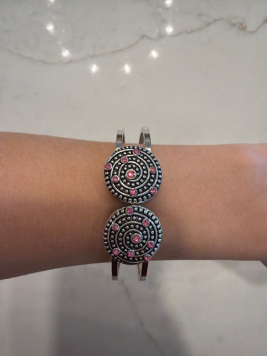 Various Bracelet, Silver/pink, One Size, Used - Good