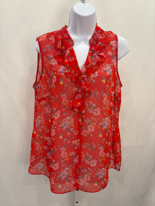 Cabi Shirt, Orange floral, Medium