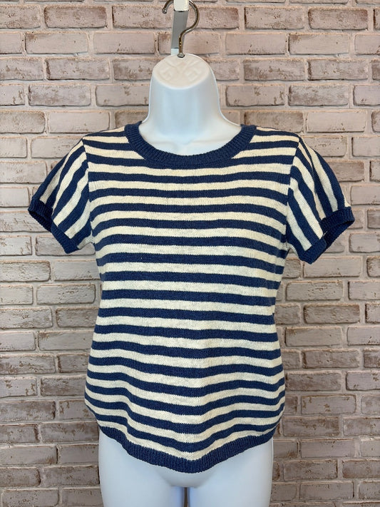 Down East Tee shirt, Blue/white stripes, Small, Used - Excellent