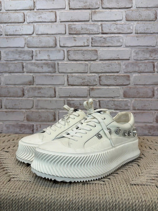 Circus NY Bedazzled Sneakers – White, Size 9 – Excellent Condition