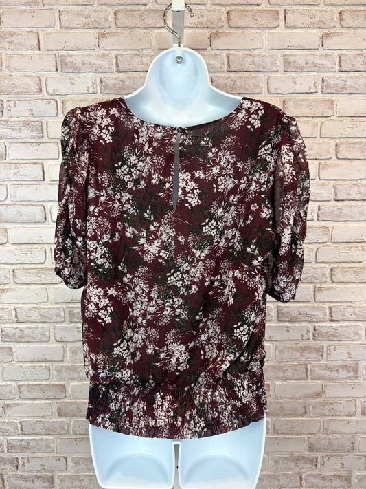 Laundry Shirt, Burgundy floral, Medium, Used - Excellent