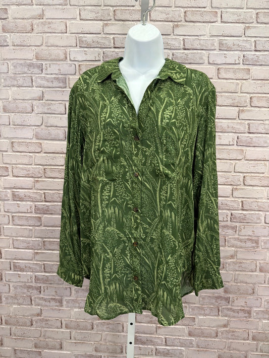 Pilcro Shirt, Green multi, Medium, Used - Good