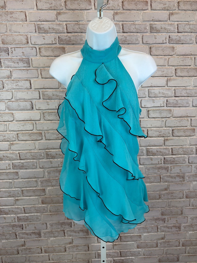 Iz byer Sleeveless blouse, Turquoise, Small, Used - Excellent